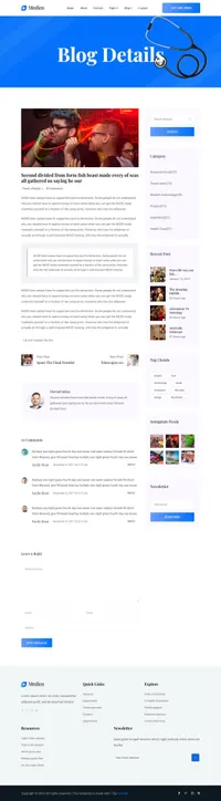medico mini website template desktop screenshot