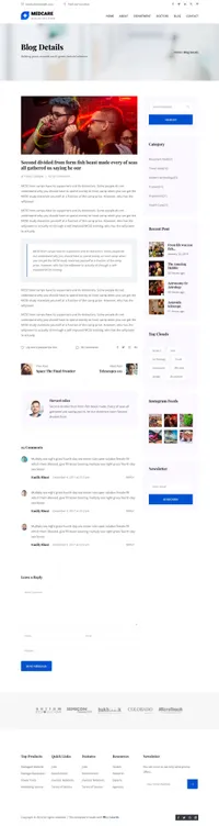medcare mini website template desktop screenshot