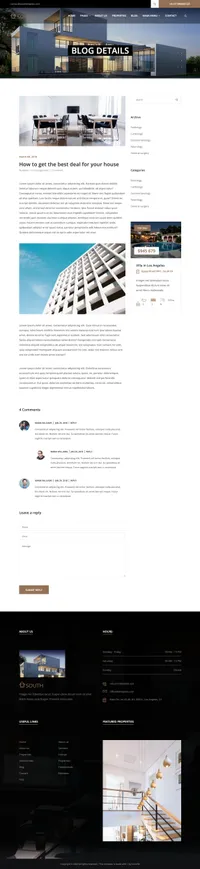 south mini website template desktop screenshot