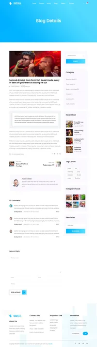 sasu mini website template desktop screenshot