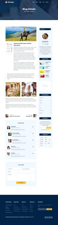 edustage mini website template desktop screenshot