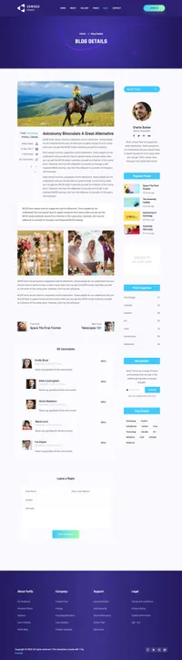 comodo mini website template desktop screenshot