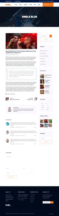 inds mini website template desktop screenshot