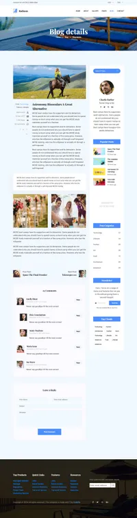 radisson mini website template desktop screenshot