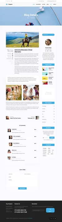 hospice mini website template desktop screenshot