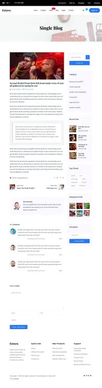 estore mini website template desktop screenshot