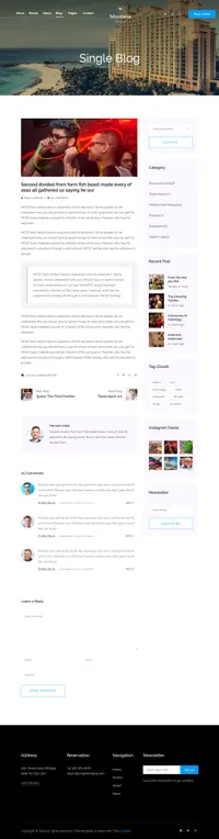 montana mini website template desktop screenshot