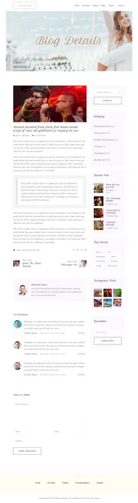 sunshine mini website template desktop screenshot