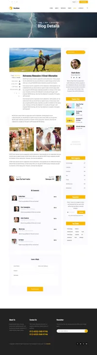 builder mini website template desktop screenshot