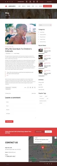 libchurch mini website template desktop screenshot