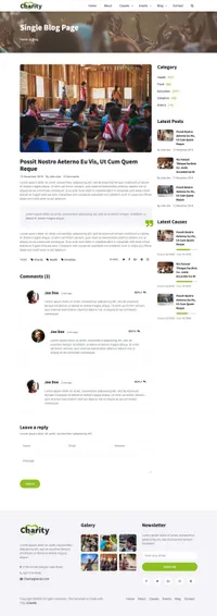 charity-2 mini website template desktop screenshot