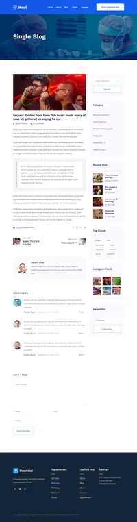 medi-2 mini website template desktop screenshot