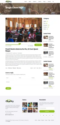 charity-2 mini website template desktop screenshot