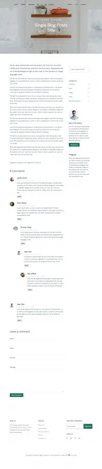 ideal mini website template desktop screenshot