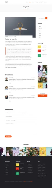 stuff mini website template desktop screenshot