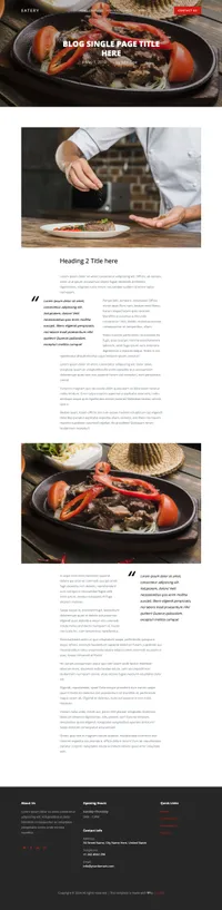 eatery mini website template desktop screenshot