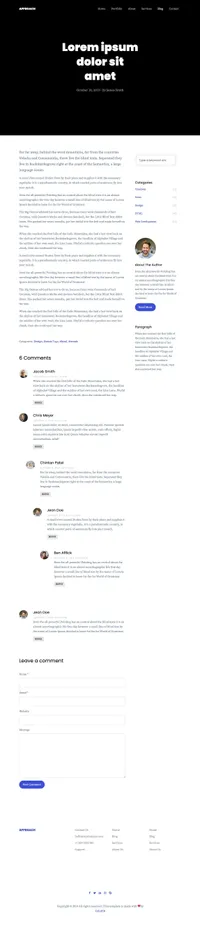 approach mini website template desktop screenshot