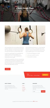 stamina mini website template desktop screenshot