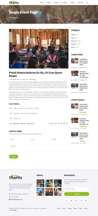 charity-2 mini website template desktop screenshot