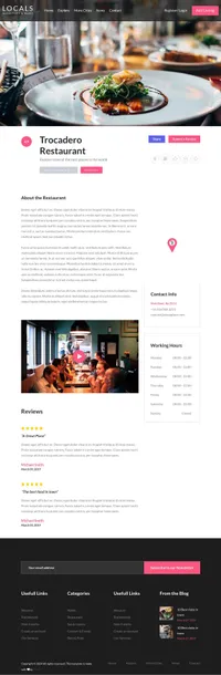 locals-directory mini website template desktop screenshot