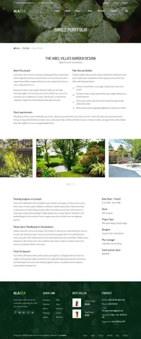 alazea mini website template desktop screenshot