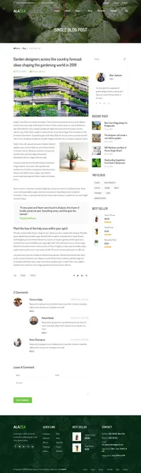 alazea mini website template desktop screenshot