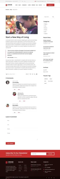 crose mini website template desktop screenshot