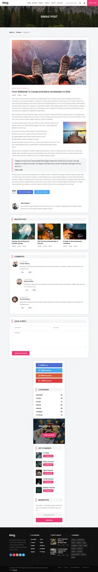 mag mini website template desktop screenshot
