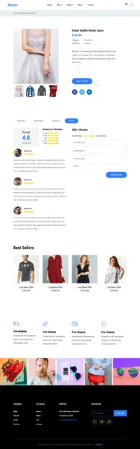 winter mini website template desktop screenshot