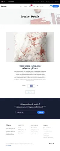 estore mini website template desktop screenshot