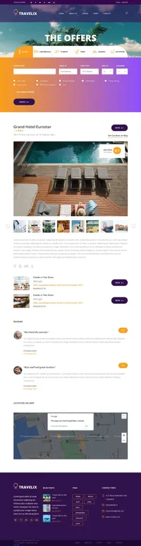 travelix mini website template desktop screenshot