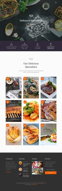 luto mini website template desktop screenshot