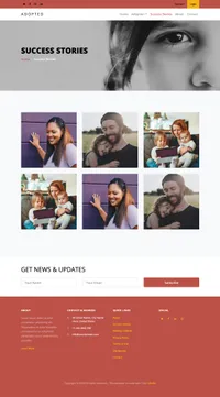 adopted mini website template desktop screenshot