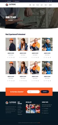 supreme mini website template desktop screenshot