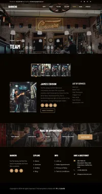 barbero mini website template desktop screenshot