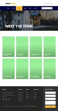 homebuilder mini website template desktop screenshot