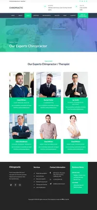 chiropractic mini website template desktop screenshot