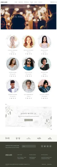 weddingdreams mini website template desktop screenshot