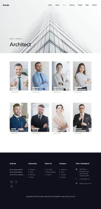 archlab mini website template desktop screenshot
