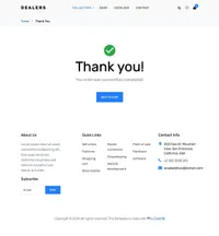 dealers mini website template desktop screenshot