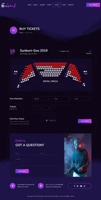 hnband mini website template desktop screenshot