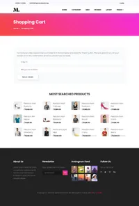 shop mini website template desktop screenshot