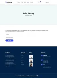 aroma mini website template desktop screenshot