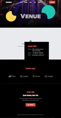 eventcon mini website template desktop screenshot