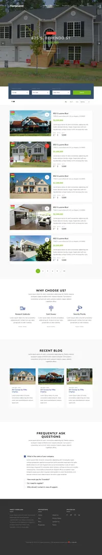 homeland mini website template desktop screenshot