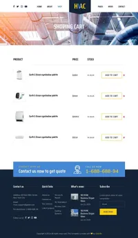 hvacompany mini website template desktop screenshot