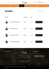 cake mini website template desktop screenshot