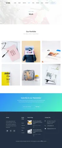 ultim8 mini website template desktop screenshot