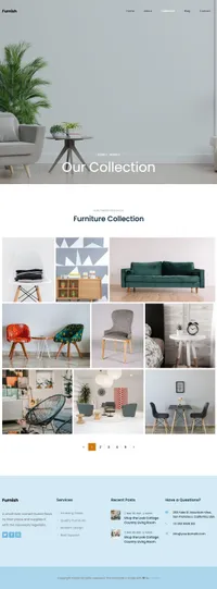 furnish mini website template desktop screenshot