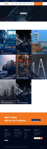 inds mini website template desktop screenshot